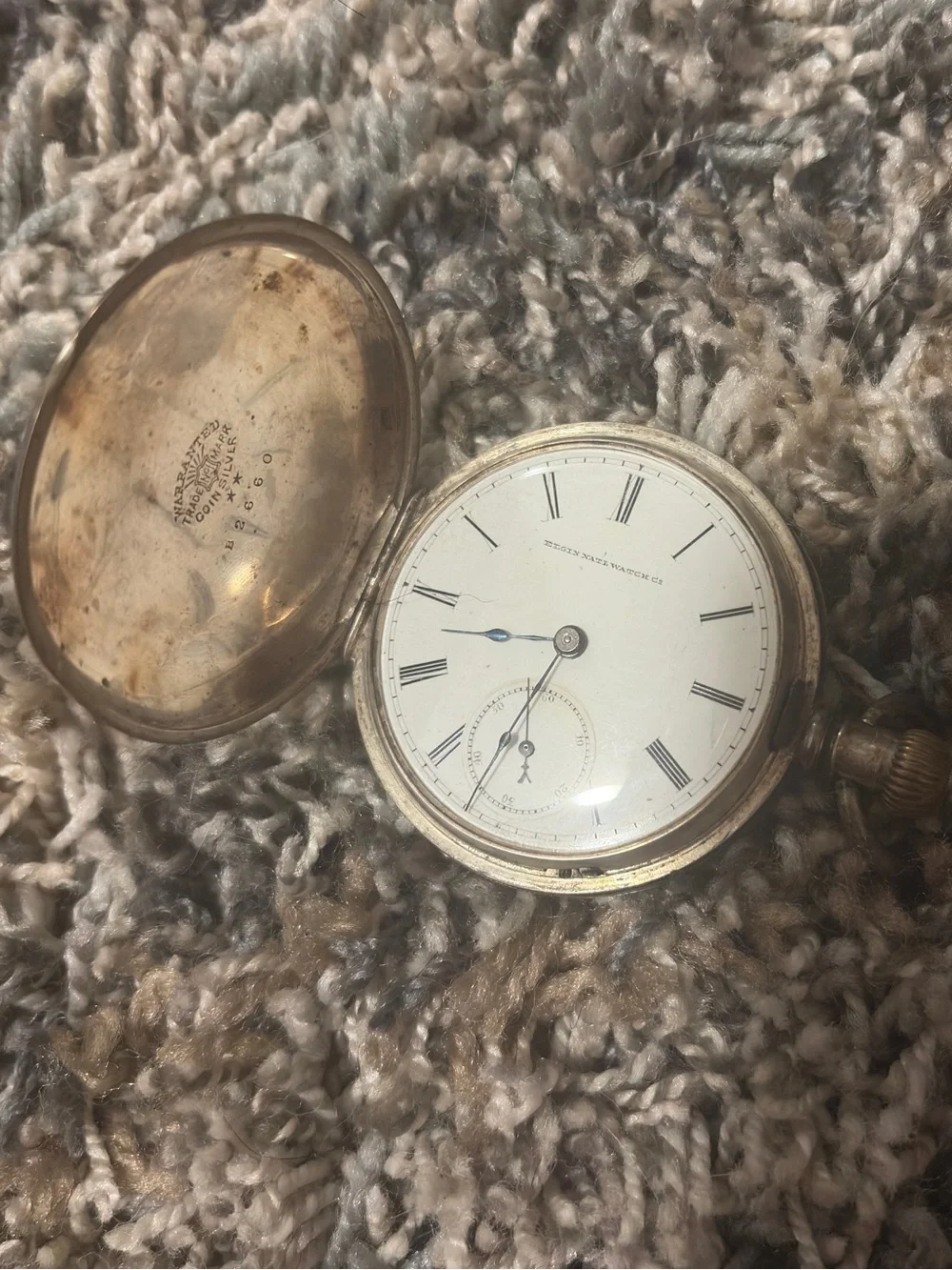 Eglin 1884 Silver-Tone Pocket Watch — Classic Men's Accessory